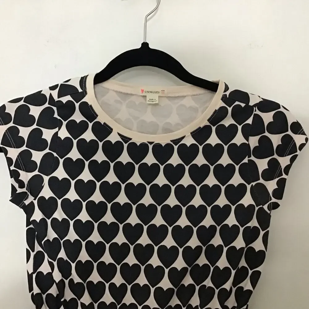 J.Crew Crewcuts light pink heart dress 10